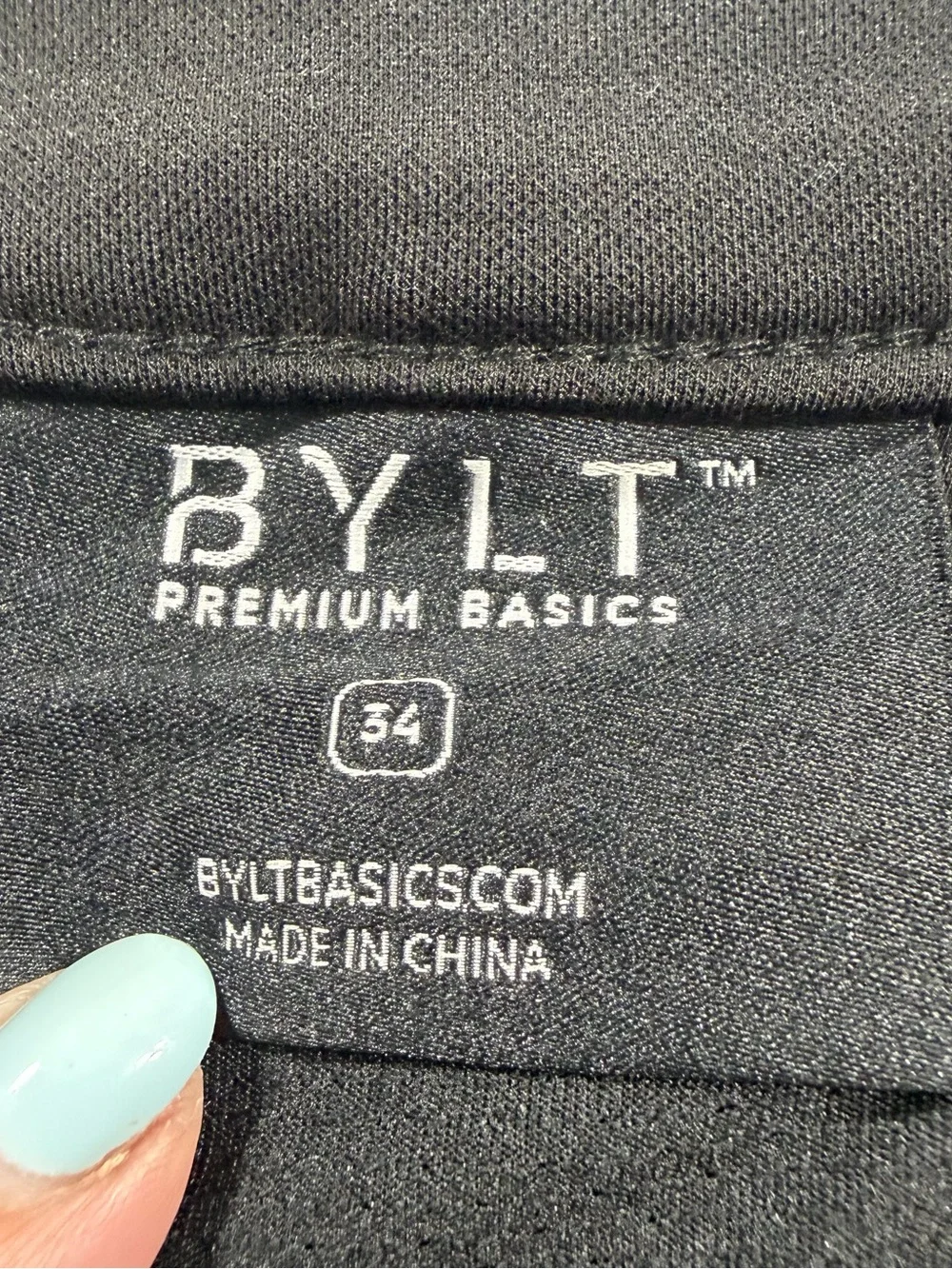 BYLT Premium Everyday Shorts Men’s 34 Black 7.5” Standard Fit NWT